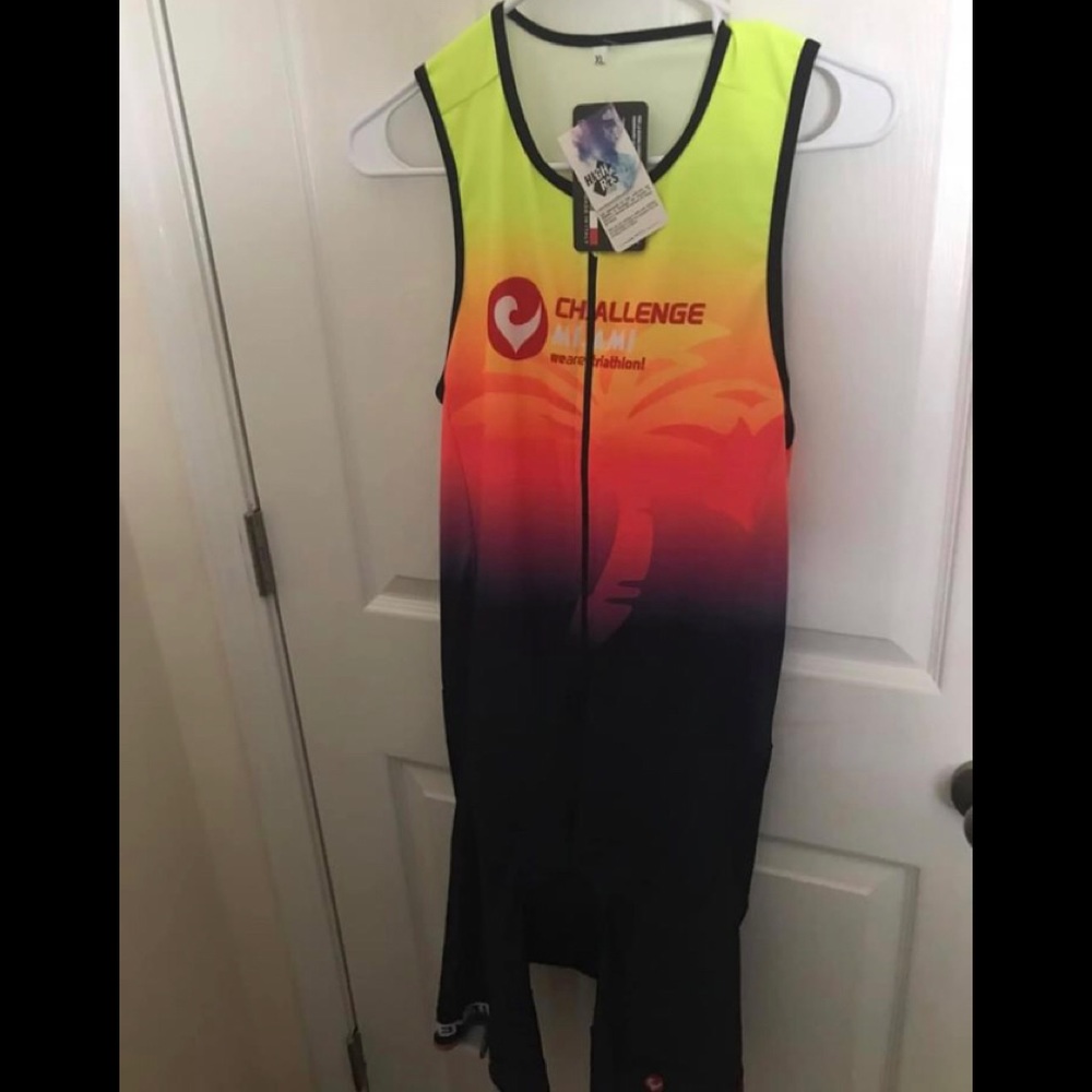 Triathlon suit. One piece.